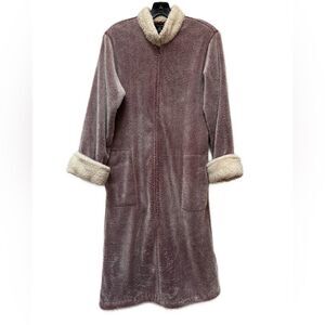 Natori Plush Front Zip Robe Size S